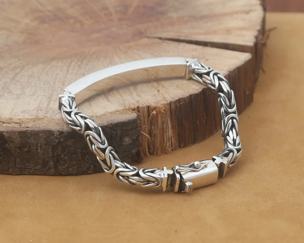 Genuine 925 Sterling Silver Bracelet Man 5mm Thickness Customize Length Punk Rock Vintage Cross Bracelet Mans Jewelry S120
Genuine 925 Sterling Silver Bracelet Man 5mm Thickness Customize Length Punk Rock Vintage Cross Bracelet Mans Jewelry S120