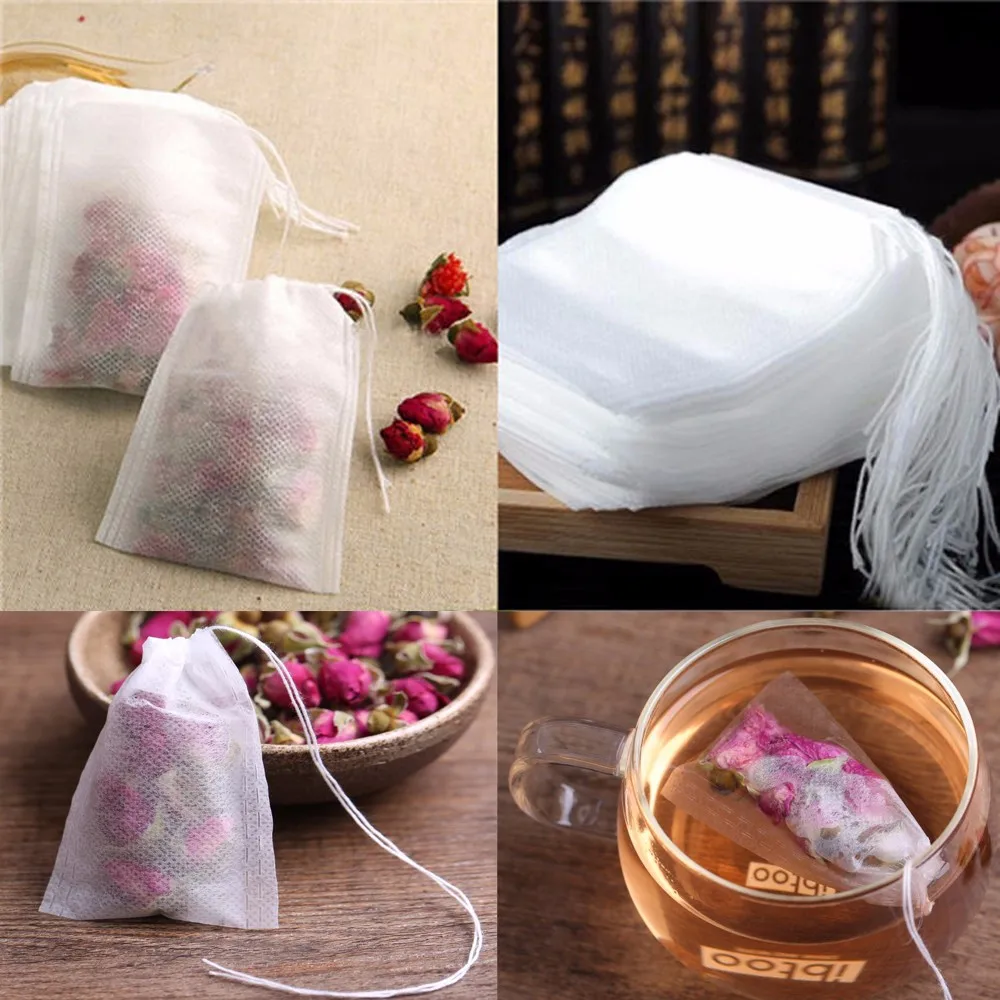 New Teabags 100Pcs/Lot 5-5.5 x 7CM Empty Tea Bags With String Heal Seal Filter Paper for Herb Loose Tea
New Teabags 100Pcs/Lot 5-5.5 x 7CM Empty Tea Bags With String Heal Seal Filter Paper for Herb Loose Tea