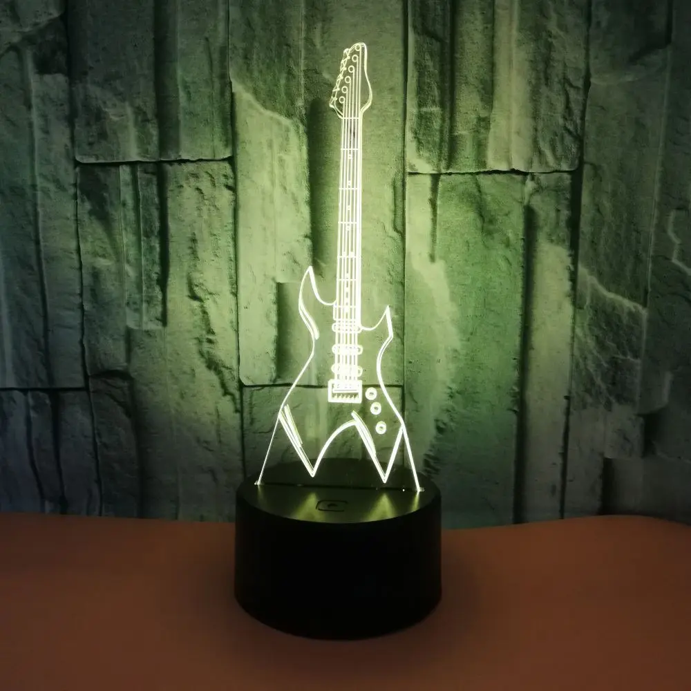 3D LED USB Lighting Cable Fashion Eletric Guitar Shaped Remote Touch Home Decorative Night Light Multicolor Table Lamp Kids Gift
3D LED USB Lighting Cable Fashion Eletric Guitar Shaped Remote Touch Home Decorative Night Light Multicolor Table Lamp Kids Gift
