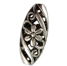 40pcs Tibetan Silver Color Floral Ornamate Oval Beads A12559 
40pcs Tibetan Silver Color Floral Ornamate Oval Beads A12559