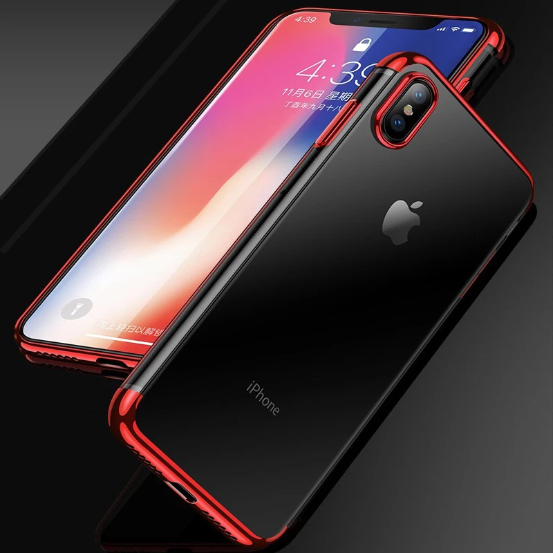 Transparent Plating case for iphone XS Max cases Ultra thin soft TPU electroplate shining case for iphone XR XS X 8 7 6 6S Plus
Transparent Plating case for iphone XS Max cases Ultra thin soft TPU electroplate shining case for iphone XR XS X 8 7 6 6S Plus