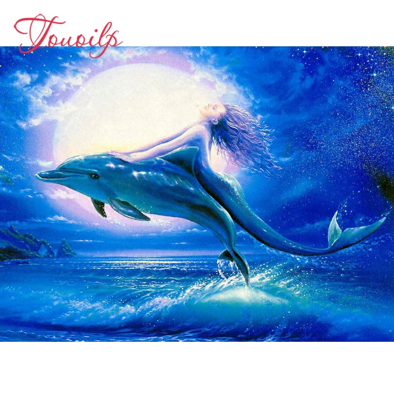 Touoilp Diamond painting full square/round drill Embroidery"Dolphin mermaid"cross stitch mosaic rhinestones painting,decoration
Touoilp Diamond painting full square/round drill Embroidery"Dolphin mermaid"cross stitch mosaic rhinestones painting,decoration