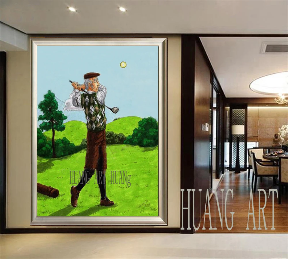 New Arrivals Artist Handmade High Quality Man Playing Golf Oil Painting on Canvas Pop Fine Wall Art Playing Golf Oil Painting
New Arrivals Artist Handmade High Quality Man Playing Golf Oil Painting on Canvas Pop Fine Wall Art Playing Golf Oil Painting
