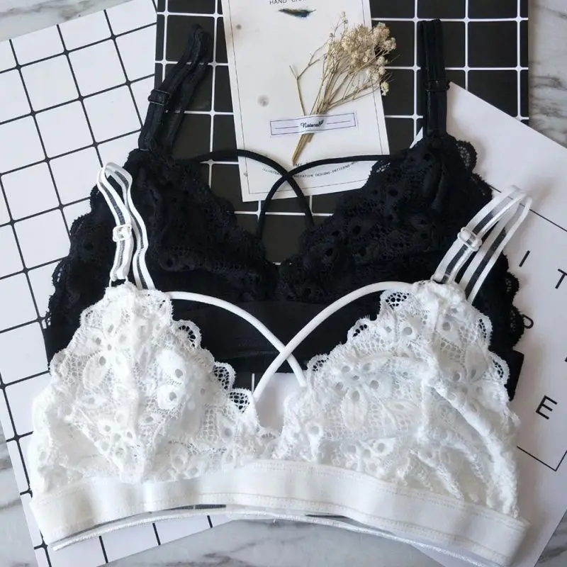 Ladies V-Neck Backless Sexy Lace Short-Wrapped Underwear Bra Women Bralette Intimates Padded Caimsole
Ladies V-Neck Backless Sexy Lace Short-Wrapped Underwear Bra Women Bralette Intimates Padded Caimsole