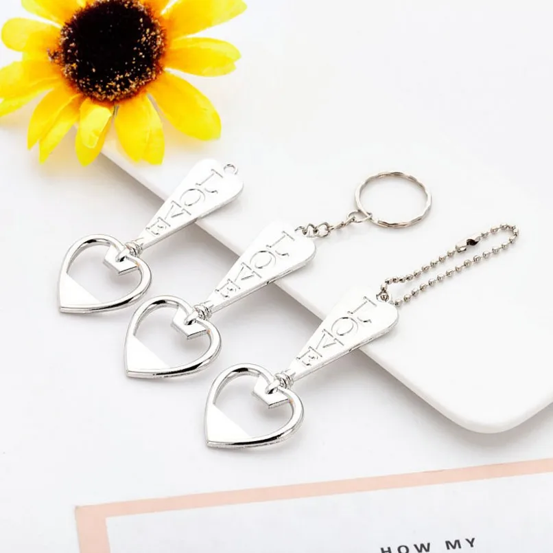 50pcs/lot Heart LOVE Keychain Bottle Opener keyring beer openers For Wedding Party Gfit favors
50pcs/lot Heart LOVE Keychain Bottle Opener keyring beer openers For Wedding Party Gfit favors