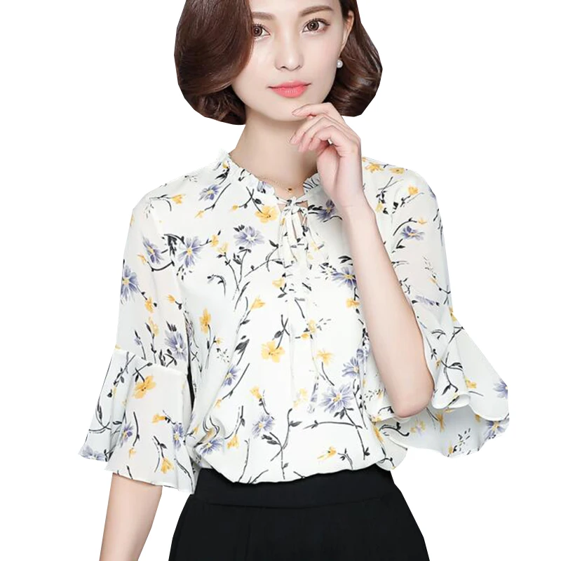 2017 New Floral Print Chiffon Blouse Shirts Spring Summer Women Casual Loose Tops Elegant Slim Bottoming Shirt Plus Size AB231
2017 New Floral Print Chiffon Blouse Shirts Spring Summer Women Casual Loose Tops Elegant Slim Bottoming Shirt Plus Size AB231