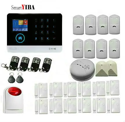 SmartYIBA Wifi Беспроводная GSM домашняя система охранной сигнализации RFID брелоки Беспроводная сирена iOS Android приложение с датчиком дыма/стекла
SmartYIBA Wifi Беспроводная GSM домашняя система охранной сигнализации RFID брелоки Беспроводная сирена iOS Android приложение с датчиком дыма/стекла