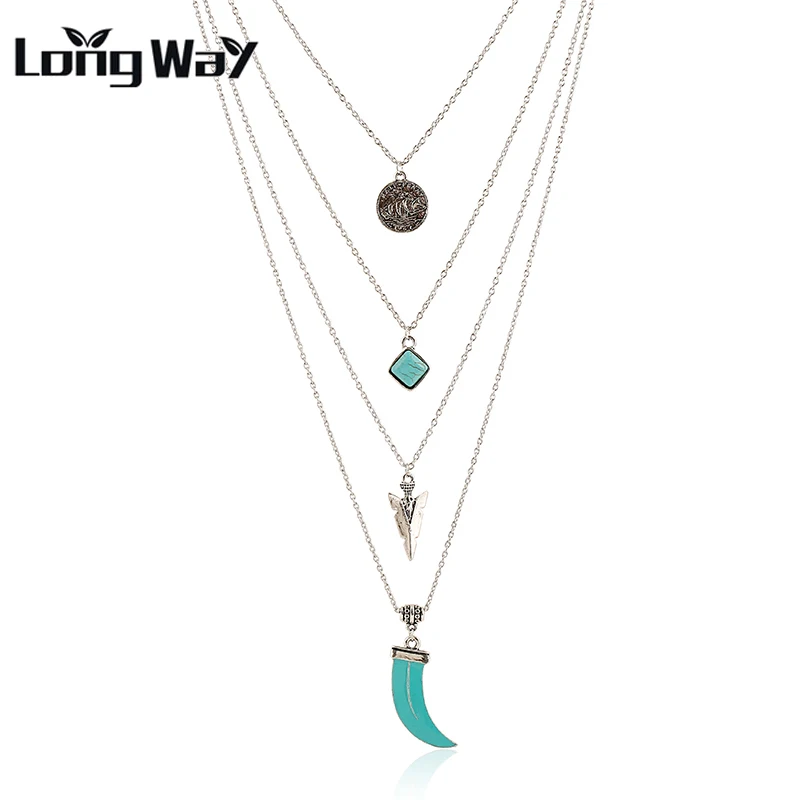 LongWay Silver Color Women 's Jewelry Chain Necklace With Pendant Four Layered Chain Multi Layer Chain Choker SNE160042103
LongWay Silver Color Women 's Jewelry Chain Necklace With Pendant Four Layered Chain Multi Layer Chain Choker SNE160042103