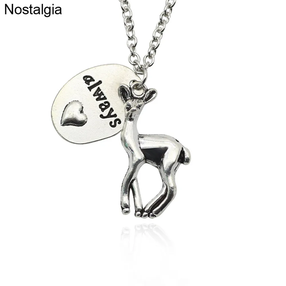 Nostalgia Snape Lily Always Heart Doe Deer Necklace Patronus Expecto Patronum Collier For Women
Nostalgia Snape Lily Always Heart Doe Deer Necklace Patronus Expecto Patronum Collier For Women