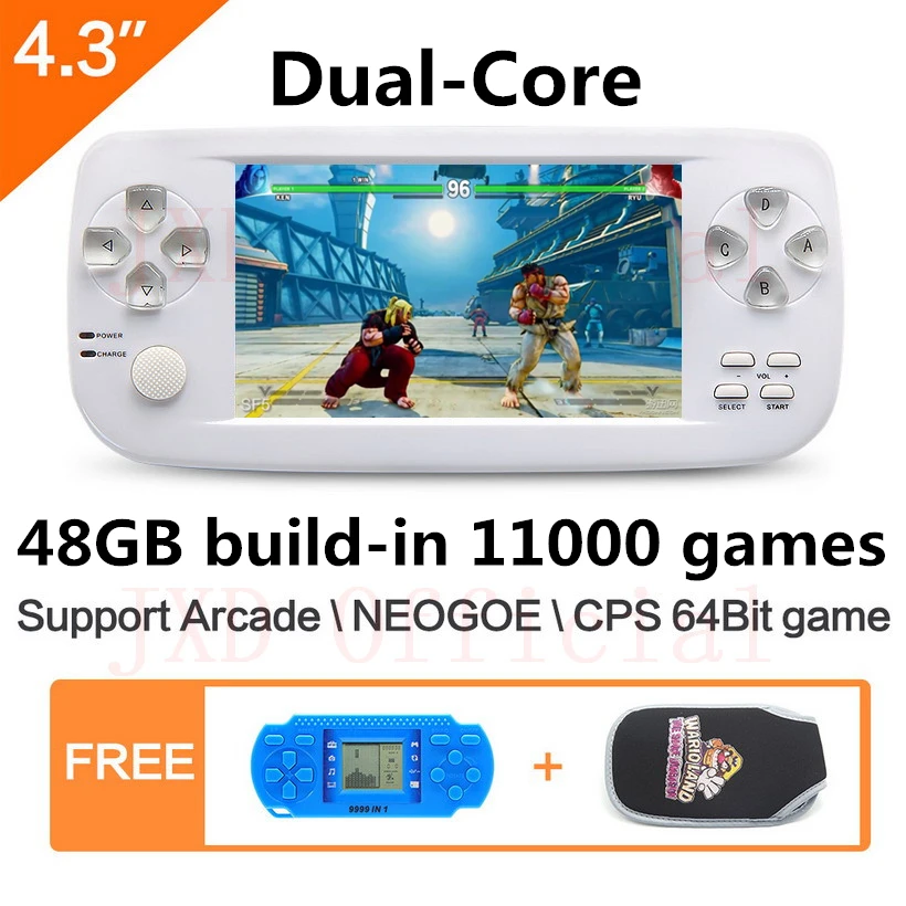 4.3 inch dual core 48GB PAP K3 build in 11000 games handheld video game console for NEOGOE\CPS\GBC\GB\SNES\FC\MD\GG\SMS MP4 DVDC
4.3 inch dual core 48GB PAP K3 build in 11000 games handheld video game console for NEOGOE\CPS\GBC\GB\SNES\FC\MD\GG\SMS MP4 DVDC