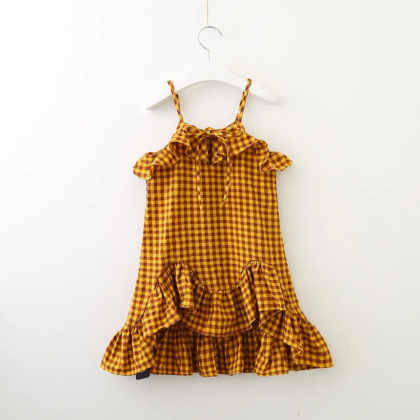 Kids Girls Plaid Ruffles Halter Dress Candy Color Sundress Pink Orange Color Fashion Summer Princess Dress
Kids Girls Plaid Ruffles Halter Dress Candy Color Sundress Pink Orange Color Fashion Summer Princess Dress