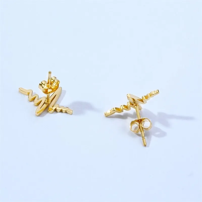 Vnox Gold Color Heart Beat Trace Stud Earrings for Women Stainless Steel Elegant Party Street Wear Brincos
Vnox Gold Color Heart Beat Trace Stud Earrings for Women Stainless Steel Elegant Party Street Wear Brincos