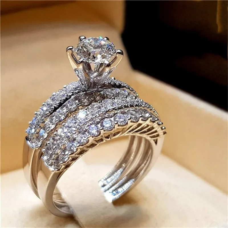Luxury AAAAA Zircon Stone Ring Set 925 Sterling Silver Bridal Ring Promise Engagement Rings For Women Valentine's Day Gifts
Luxury AAAAA Zircon Stone Ring Set 925 Sterling Silver Bridal Ring Promise Engagement Rings For Women Valentine's Day Gifts