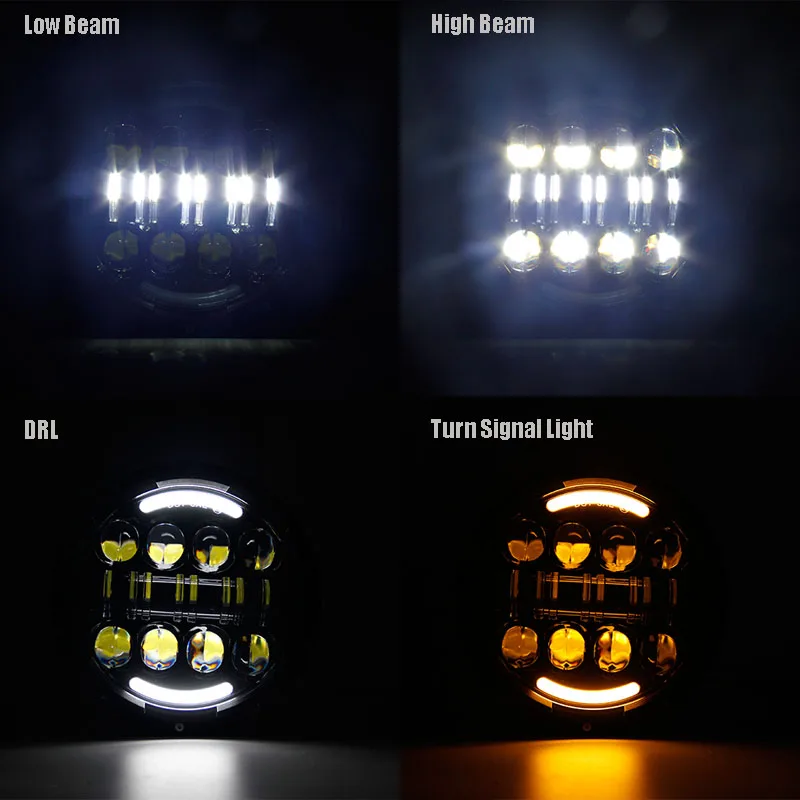 7'' Inch LED Headlight DRL 80W Turn Signal Light for Jeep Wrangler Land Rover Defender lada niva 4x4 Suzuki Samurai
7'' Inch LED Headlight DRL 80W Turn Signal Light for Jeep Wrangler Land Rover Defender lada niva 4x4 Suzuki Samurai