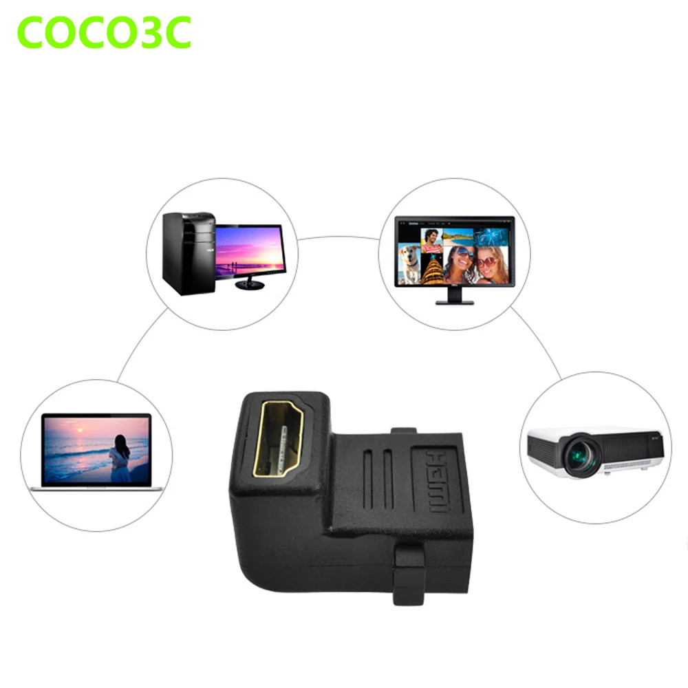 Right Angle HDMI 1.4 Standard A Female to Female port Adapter 90 degree Gold Plated converter HDTV Projector connecting Cable
Right Angle HDMI 1.4 Standard A Female to Female port Adapter 90 degree Gold Plated converter HDTV Projector connecting Cable