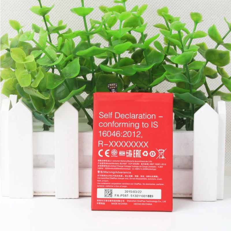 100% Original Backup For Oneplus Two BLP597 Battery For Oneplus Two BLP597 Smart Mobile Phone+ Tracking No
100% Original Backup For Oneplus Two BLP597 Battery For Oneplus Two BLP597 Smart Mobile Phone+ Tracking No