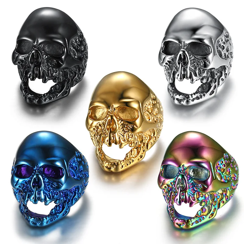 Vintage Punk 316L Stainless Steel Rings Viking Skull Skeleton Men Ring Tibetan Gothic Rock Punk Jewelry Size 7-15
Vintage Punk 316L Stainless Steel Rings Viking Skull Skeleton Men Ring Tibetan Gothic Rock Punk Jewelry Size 7-15