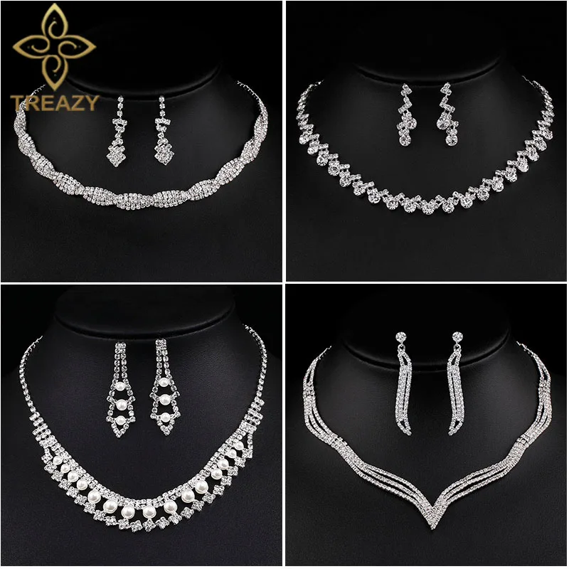TREAZY New Designed Wedding Jewelry Sets for Women Rhinestone Crystal Necklace Earrings Bridal Jewelry Sets Wedding Accessories
TREAZY New Designed Wedding Jewelry Sets for Women Rhinestone Crystal Necklace Earrings Bridal Jewelry Sets Wedding Accessories
