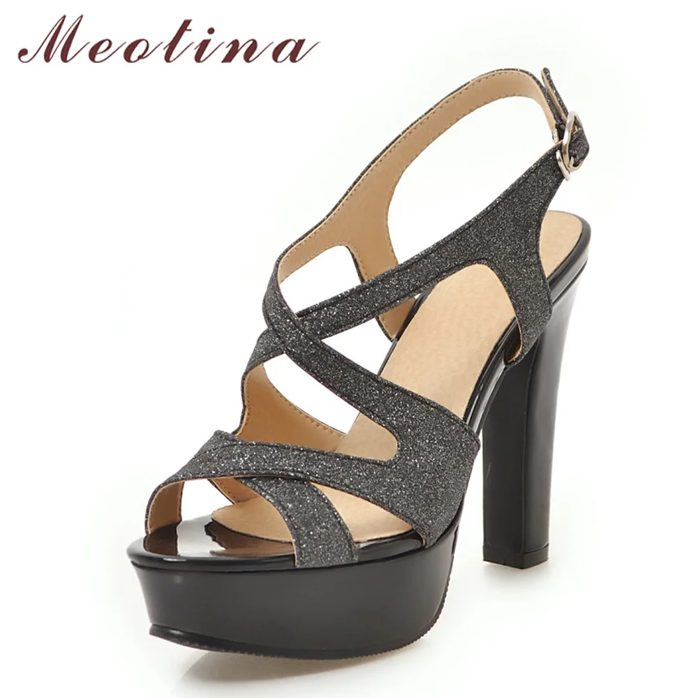 Meotina Women High Heels Gladiator Sandals 2018 Summer Peep Toe Platform Shoes Black Ladies Party Shoes Buckle Big Size 34-43
Meotina Women High Heels Gladiator Sandals 2018 Summer Peep Toe Platform Shoes Black Ladies Party Shoes Buckle Big Size 34-43