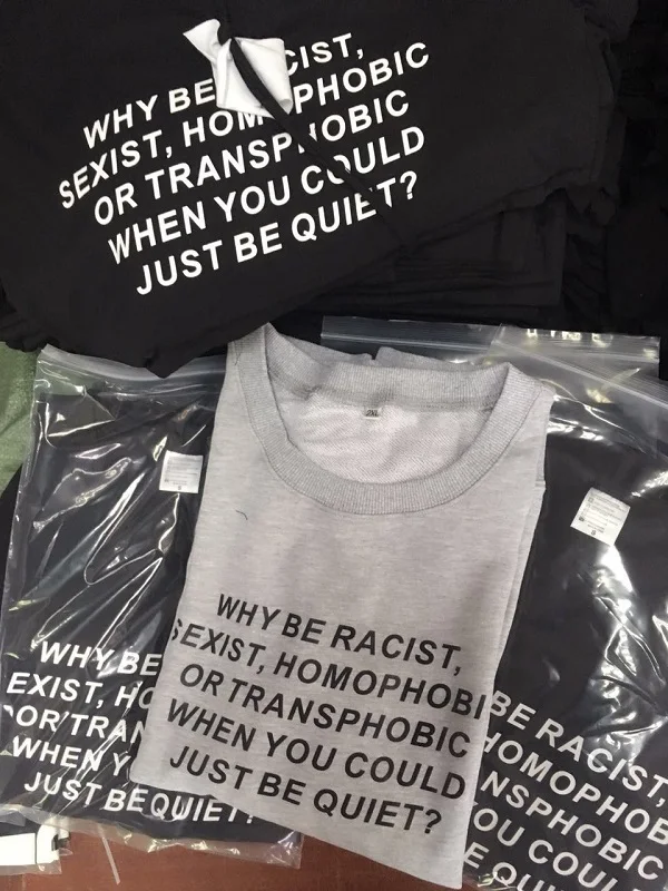why be Racist sexist homophobic sweatshirt Unisex sweatshirt greys feminist jumper liberalist homosexual lesbianism top
why be Racist sexist homophobic sweatshirt Unisex sweatshirt greys feminist jumper liberalist homosexual lesbianism top