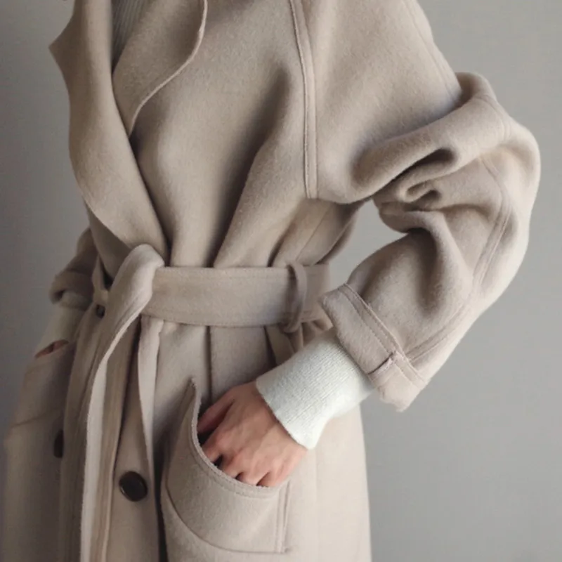 sharezz 2019 winter woolen coat women wide lapel belt pocket wool blend coat long wool coat outwear manteau femme hiver
sharezz 2019 winter woolen coat women wide lapel belt pocket wool blend coat long wool coat outwear manteau femme hiver