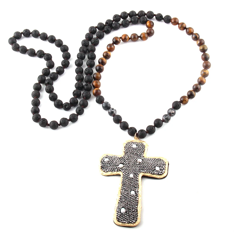 M Fashion Bohemian Jewelry 108pc Natural Stone Knotted Crystal Paved Pearl decoration Pendant Necklace For Women Ethnic Necklace
M Fashion Bohemian Jewelry 108pc Natural Stone Knotted Crystal Paved Pearl decoration Pendant Necklace For Women Ethnic Necklace
