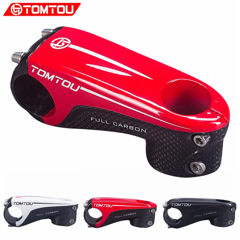 TOMTOU Lightweight Full 3k Carbon Road Mountain Bike Handlebar Stem 80/90/100/110mm 150g Glossy White/Red/Black - T73U42
TOMTOU Lightweight Full 3k Carbon Road Mountain Bike Handlebar Stem 80/90/100/110mm 150g Glossy White/Red/Black - T73U42