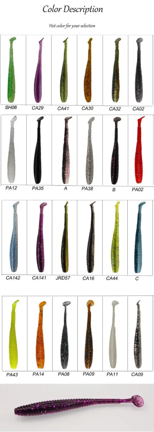 ESFISHING Fishing Lure Soft I Shad Tail 100mm Carp Fishing Pike Bass Trout Saltwater
ESFISHING Fishing Lure Soft I Shad Tail 100mm Carp Fishing Pike Bass Trout Saltwater