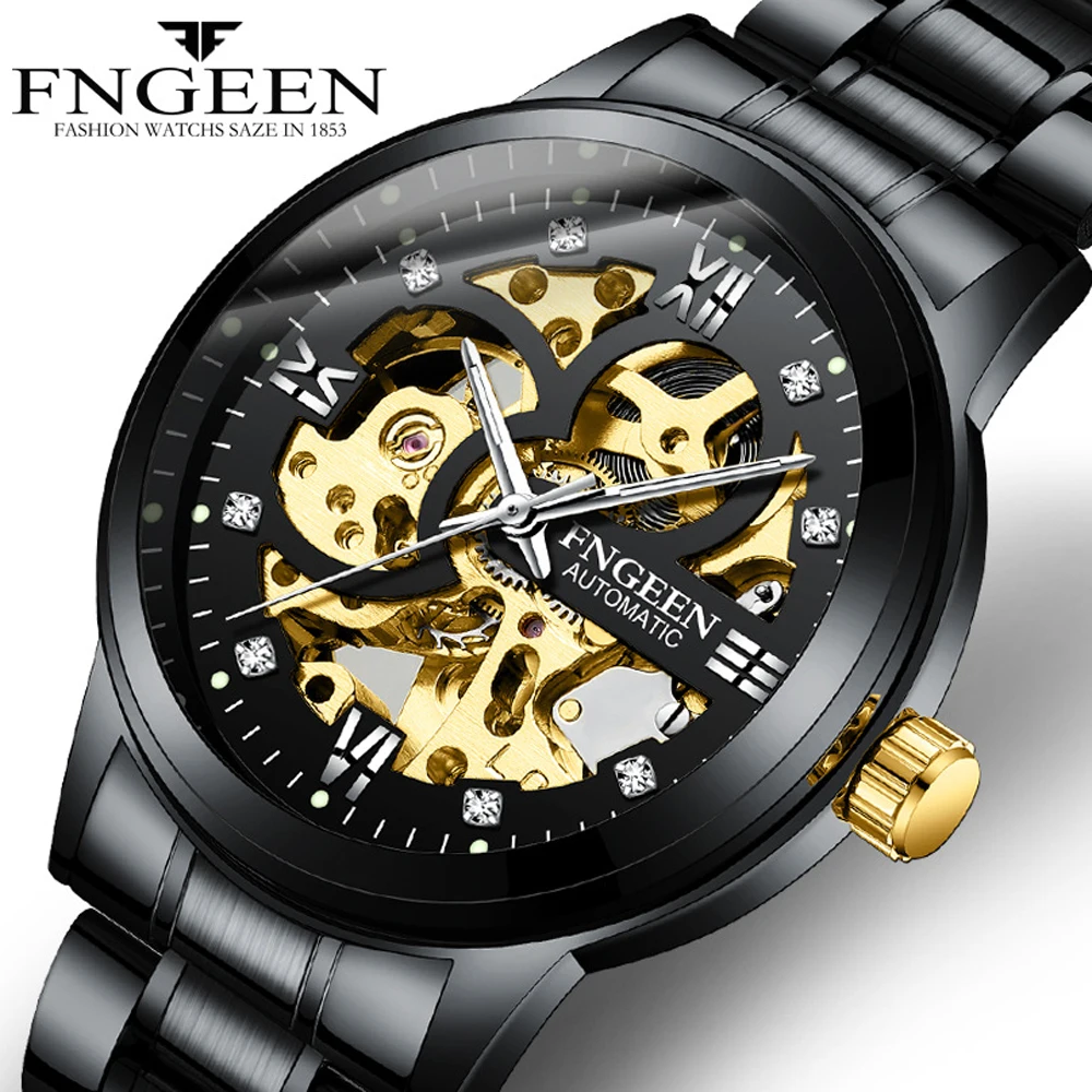 2020 Luxury Brand Watch Men Automatic Mechanical Wristwatches Fashion Black Stainless Steel Skeleton Casual Business Men Watches
2020 Luxury Brand Watch Men Automatic Mechanical Wristwatches Fashion Black Stainless Steel Skeleton Casual Business Men Watches