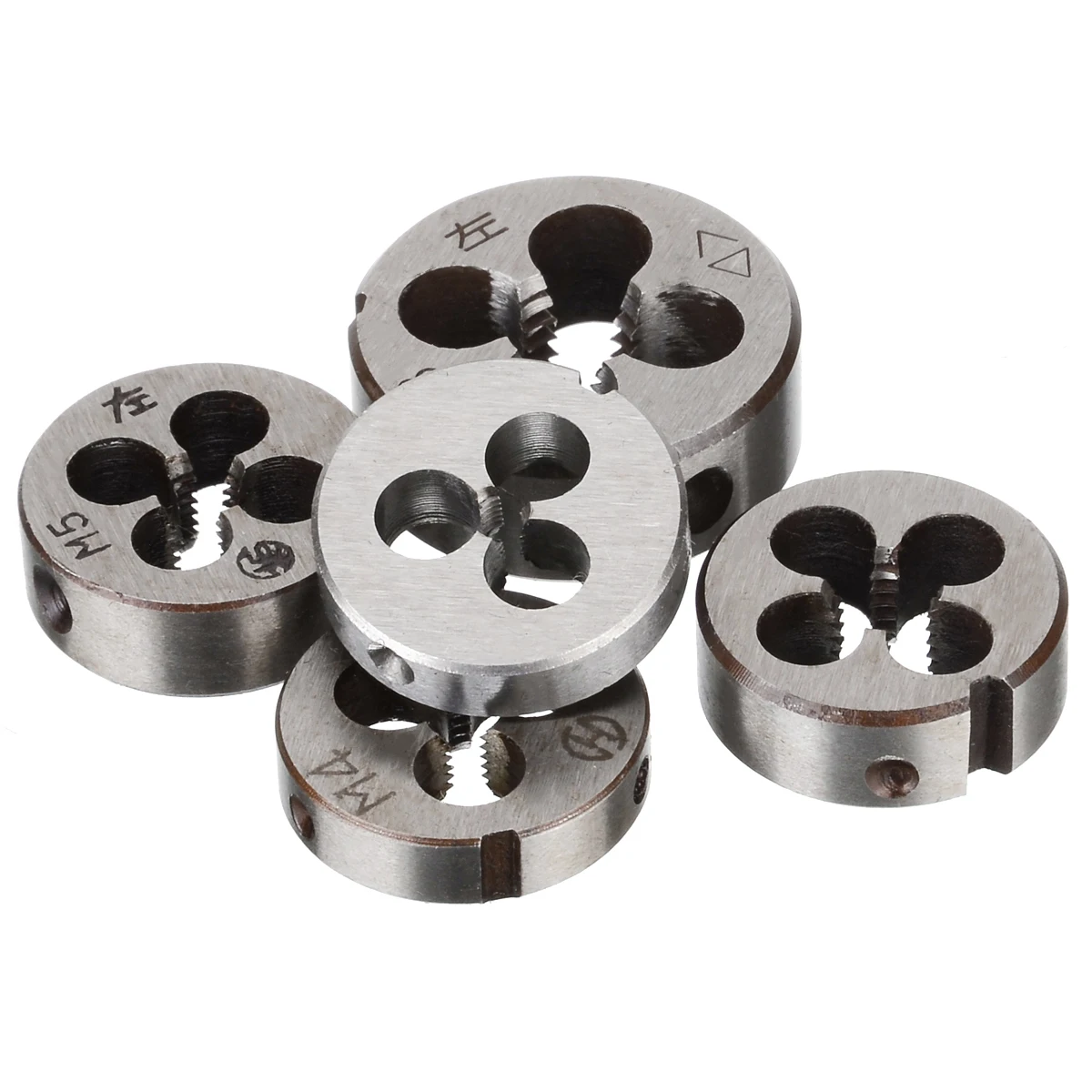 5pcs Metric Threading Die High Strength Left-hand Thread Cutting Die Tool Set M3 M4 M5 M6 M8 For Mold Machining
5pcs Metric Threading Die High Strength Left-hand Thread Cutting Die Tool Set M3 M4 M5 M6 M8 For Mold Machining