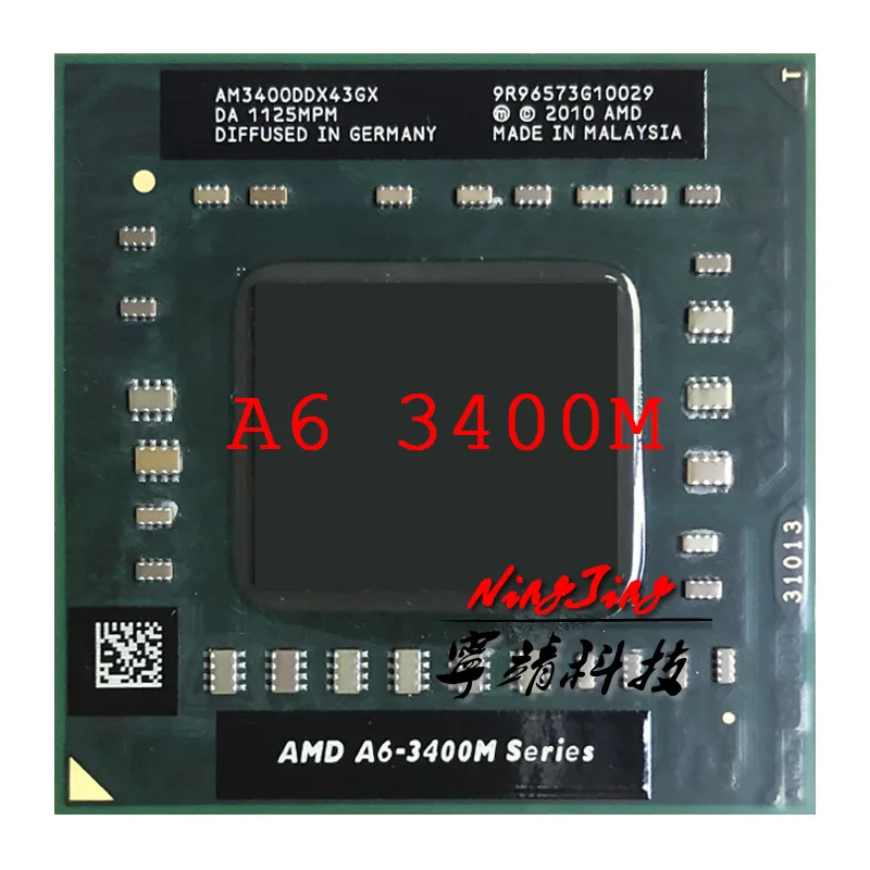 AMD A6 Series 3400M 3400 M 1 4 GHz четырехъядерный процессор AM3400DDX43GX разъем FS1|Процессоры| |