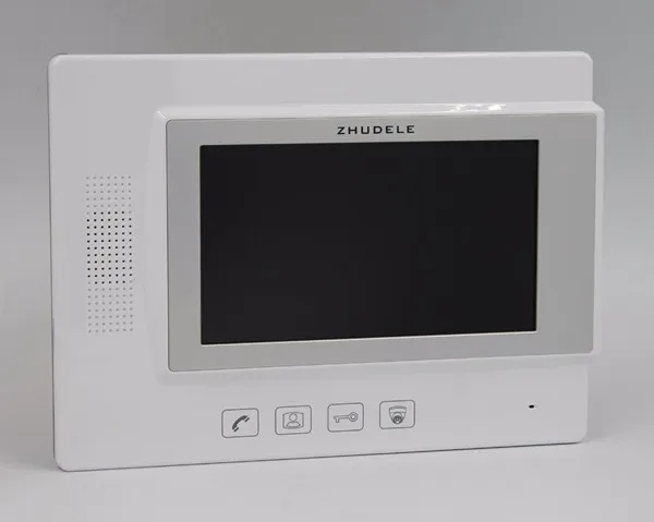 Видеодомофон ZHUDELE Многоквартирный домофон с 7-дюймовым TFT монитором для дома 10