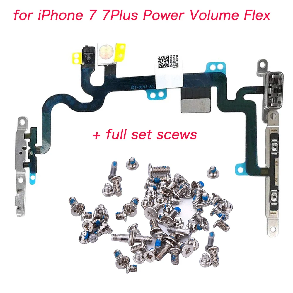 For iPhone 7 7Plus 8 8Plus Power ON/Off Mute Volume Control Button Switch Connector Flex Cable Metal Bracket + Full Set Screws
For iPhone 7 7Plus 8 8Plus Power ON/Off Mute Volume Control Button Switch Connector Flex Cable Metal Bracket + Full Set Screws