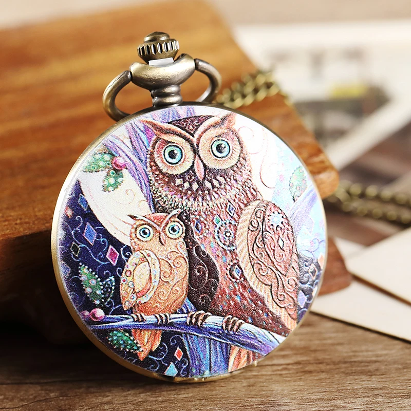 Vintage Purple Two Owl Pattern Pocket Watch Women Men Painted Steampunk Bronze Pocket Watch Elegant Women Necklace Pendant Chain
Vintage Purple Two Owl Pattern Pocket Watch Women Men Painted Steampunk Bronze Pocket Watch Elegant Women Necklace Pendant Chain