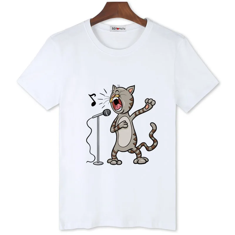 BGtomato A Singing cat print t-shirt for men super cute funny shirts popular style casual tops hip hop tshirts
BGtomato A Singing cat print t-shirt for men super cute funny shirts popular style casual tops hip hop tshirts