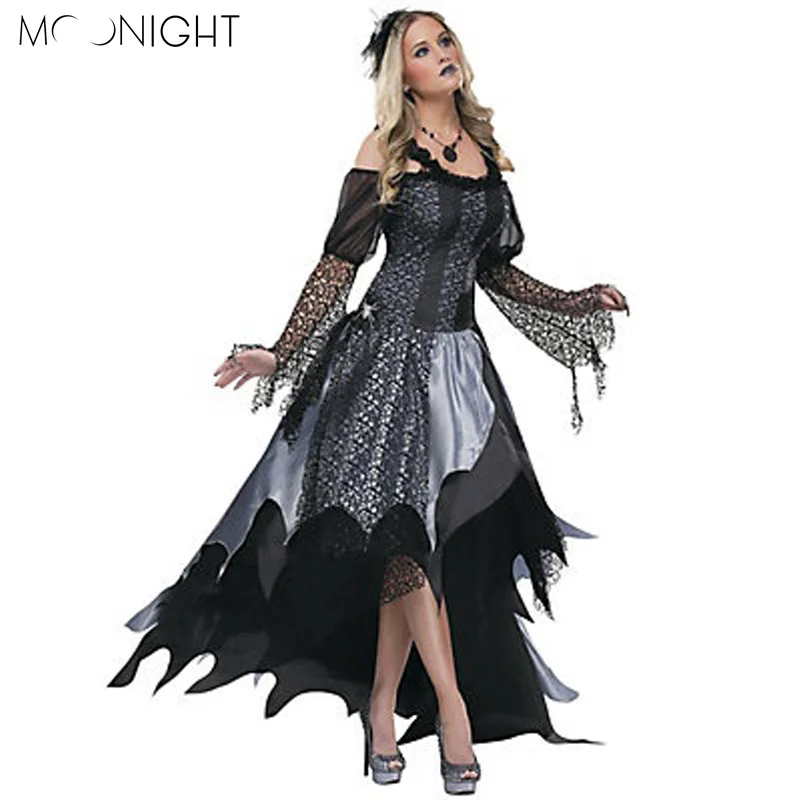 MOONIGHT Halloween Scary Costume Black Corpse Bride Witch Costume Halloween Cosplay Witch For Woman Party Carnival Dress
MOONIGHT Halloween Scary Costume Black Corpse Bride Witch Costume Halloween Cosplay Witch For Woman Party Carnival Dress