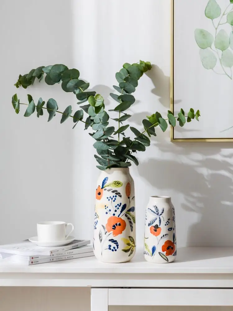 Керамическая ваза в стиле ретро, бытовая простая Цветочная композиция, домашнее украшение для гостиной, ваза для сушеных цветов 
Керамическая ваза в стиле ретро, бытовая простая Цветочная композиция, домашнее украшение для гостиной, ваза для сушеных цветов