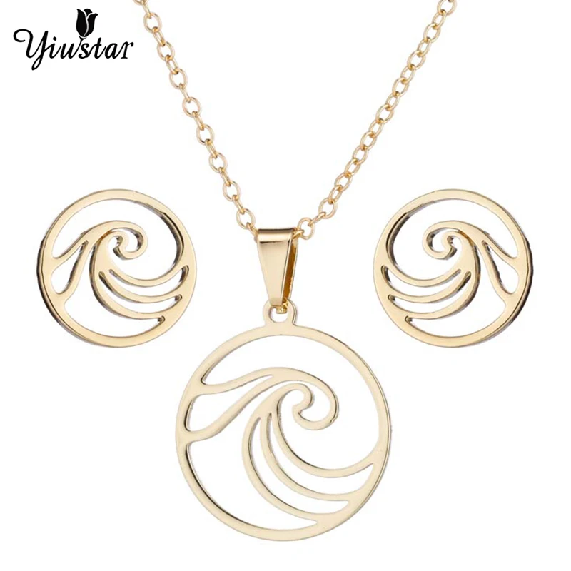 Yiustar Trendy Temperament Wave Necklace Lovely Splendid Water Drop Earrings For Women Girl Kid Bijoux Fashion Jewelry Sets gift
Yiustar Trendy Temperament Wave Necklace Lovely Splendid Water Drop Earrings For Women Girl Kid Bijoux Fashion Jewelry Sets gift