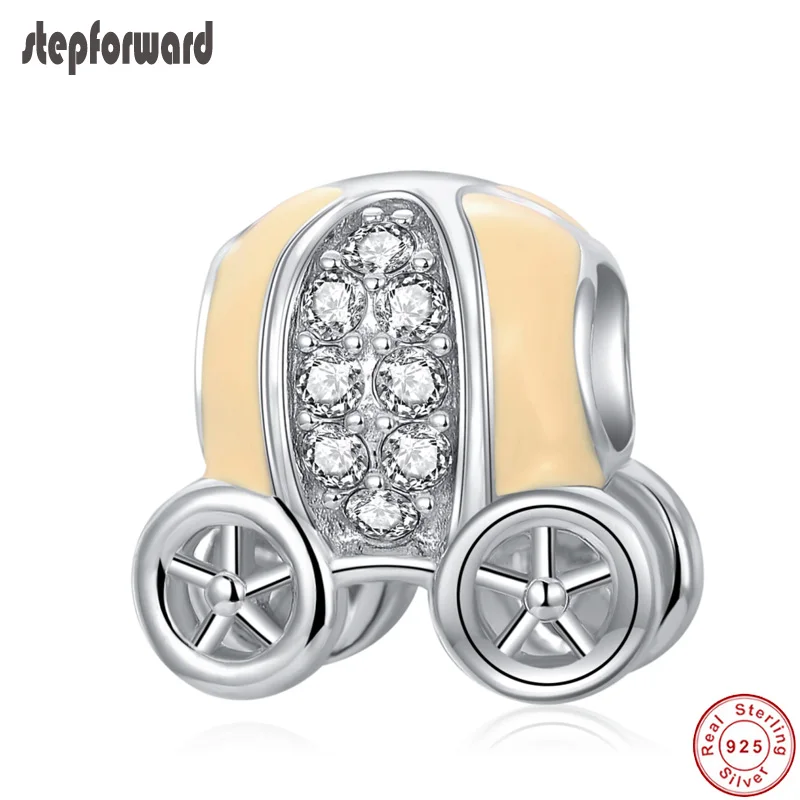 Popular Good Quality Yellow Car Design Pave Zircon Fashion Creative 925 Sterling Silver pumpkin carriage charm For Bracelet
Popular Good Quality Yellow Car Design Pave Zircon Fashion Creative 925 Sterling Silver pumpkin carriage charm For Bracelet