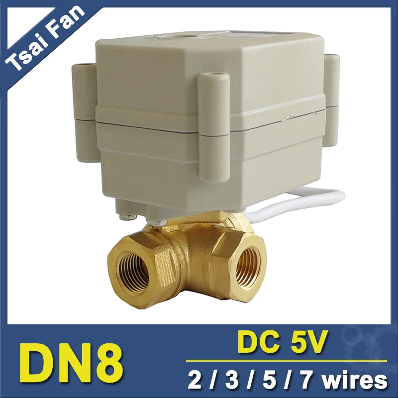 TF8-BH3-C DC5V 2/3/5/7 провода латунь 3 Пути т/л Тип 1/4 ''(DN8) Горизонтальный моторизованный шаровой клапан с индикатором для контроля воды
TF8-BH3-C DC5V 2/3/5/7 провода латунь 3 Пути т/л Тип 1/4 ''(DN8) Горизонтальный моторизованный шаровой клапан с индикатором для контроля воды