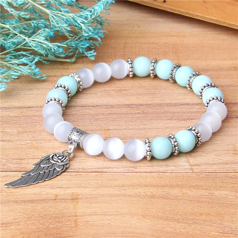 Angel Wing Charm Bracelet Women Natural Multi Color Semiprecious Beads Bangle Gorgeous Hand Make Friendship Bracelet Jewelry
Angel Wing Charm Bracelet Women Natural Multi Color Semiprecious Beads Bangle Gorgeous Hand Make Friendship Bracelet Jewelry