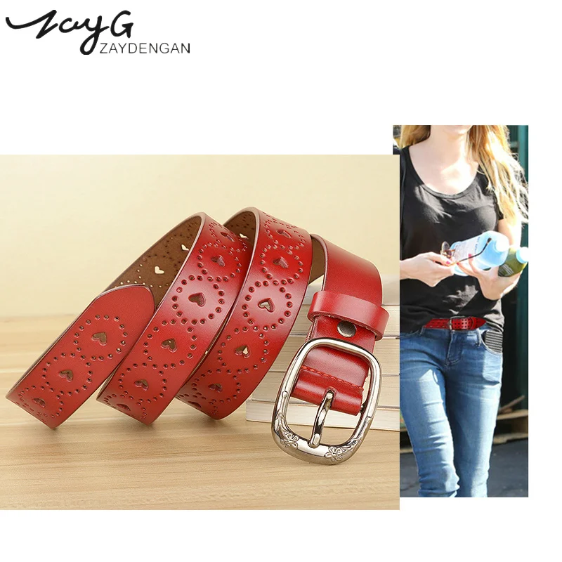 ZAYG New Designer Fashion Luxury Women's Belts Genuine Leather Brand Straps Female Waistband Pin Buckles Fancy Vintage for Jeans
ZAYG New Designer Fashion Luxury Women's Belts Genuine Leather Brand Straps Female Waistband Pin Buckles Fancy Vintage for Jeans