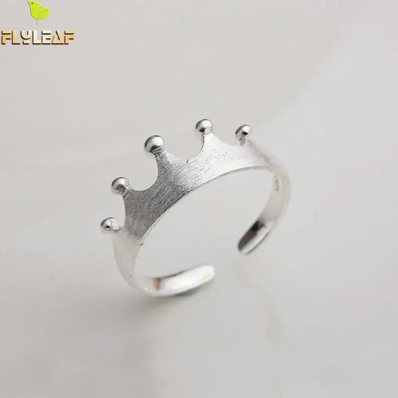 Flyleaf 100% 925 Sterling Silver Simple Matte Crown Open Rings For Women Fashion Party Jewelry
Flyleaf 100% 925 Sterling Silver Simple Matte Crown Open Rings For Women Fashion Party Jewelry