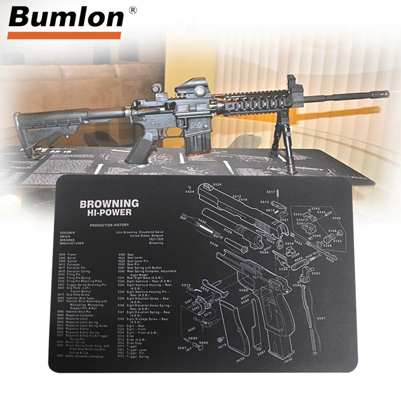 Коврик для чистки пистолета BROWNING 37-0098, резиновый нескользящий коврик с инструкциями
Коврик для чистки пистолета BROWNING 37-0098, резиновый нескользящий коврик с инструкциями