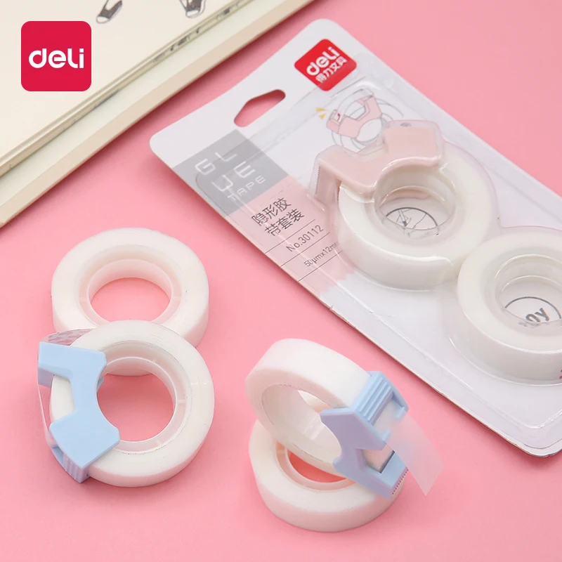 Deli 10PC Cutter Invisible Tape Paste Adhesive Correction Transfer Printing Writing Surface Label Stickers Account Adhesive tape
Deli 10PC Cutter Invisible Tape Paste Adhesive Correction Transfer Printing Writing Surface Label Stickers Account Adhesive tape