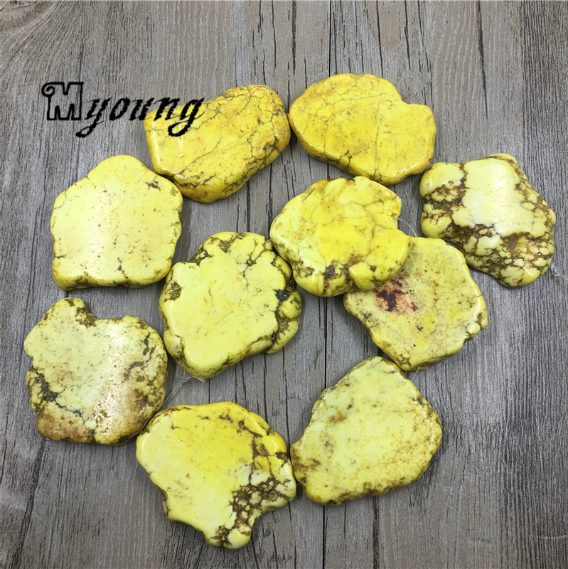 Smooth Yellow Turquoises Slice Beads, Natural Center Trilled Howlite Beads, Jewelry DIY Findings, MY1670
Smooth Yellow Turquoises Slice Beads, Natural Center Trilled Howlite Beads, Jewelry DIY Findings, MY1670