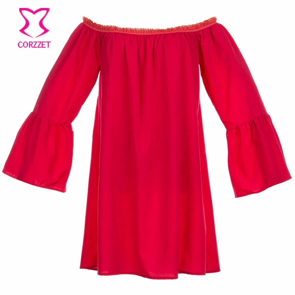 Red Odell Slash Neck Ruffle Sleeve Long Vintage Shirt Women Gothic Lolita Blouse Steampunk Clothing Blusas Mujer De Moda 2018
Red Odell Slash Neck Ruffle Sleeve Long Vintage Shirt Women Gothic Lolita Blouse Steampunk Clothing Blusas Mujer De Moda 2018