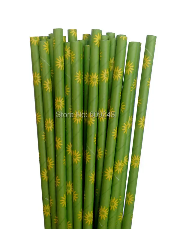 100pcs Mixed Colors Yellow Daisy Printed Green Paper Straws, Cheap Cute Floral Party Supplies Paper Drinking Straws Bulk
100pcs Mixed Colors Yellow Daisy Printed Green Paper Straws, Cheap Cute Floral Party Supplies Paper Drinking Straws Bulk