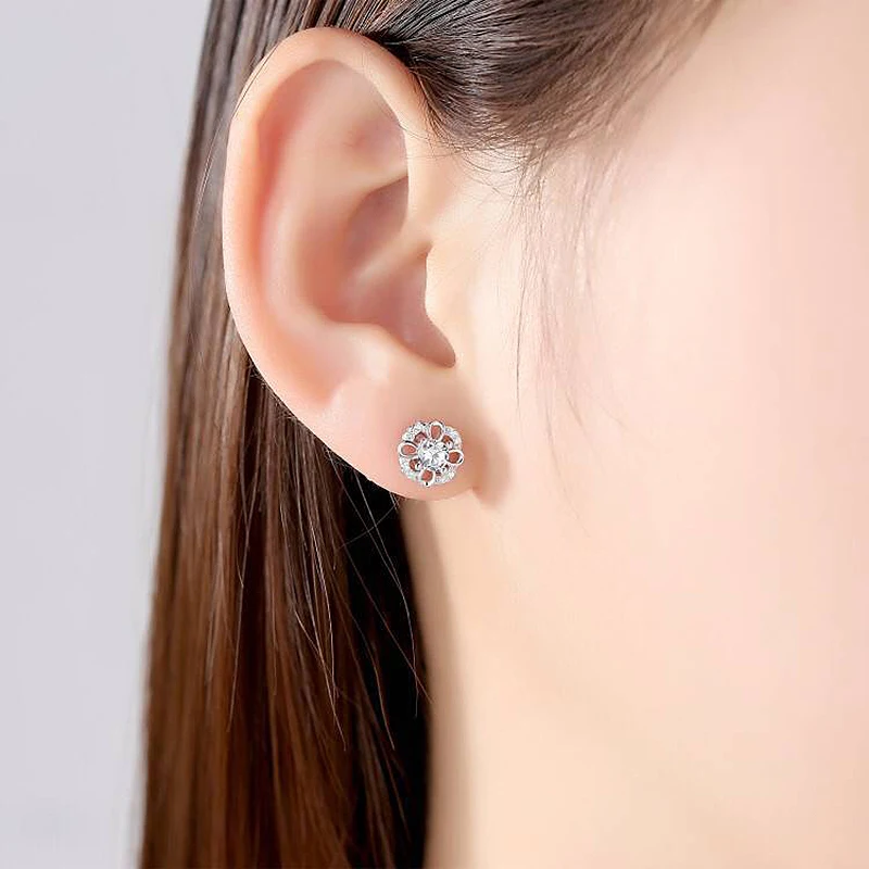 For Women 18K White Gold AU750 1CT 6.5MM Round Cut Moissanite Earrings Birthday Gift Engagement Wedding Earrings
For Women 18K White Gold AU750 1CT 6.5MM Round Cut Moissanite Earrings Birthday Gift Engagement Wedding Earrings