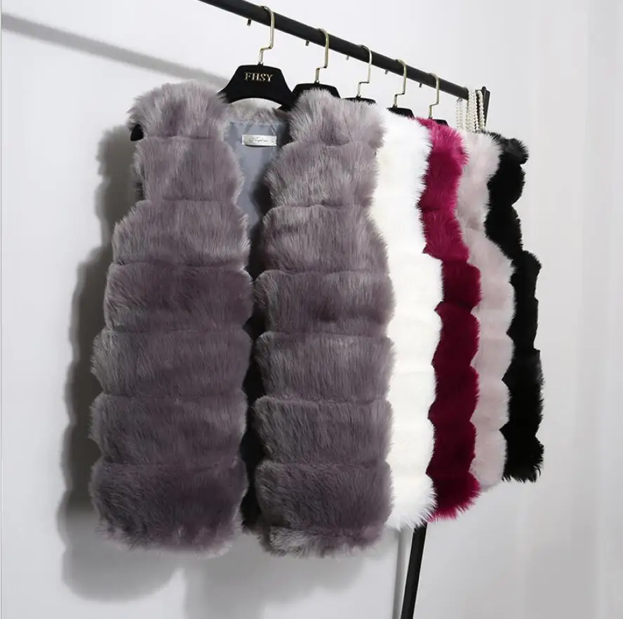 2018 autumn and winter faux fur vest Woman Fashion 5 colors Medium and long section Fox hair Vest Fur Coat Top Woman Faux Fur
2018 autumn and winter faux fur vest Woman Fashion 5 colors Medium and long section Fox hair Vest Fur Coat Top Woman Faux Fur